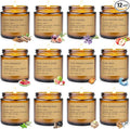 12 Pack Aromatherapy Candles for Home Scented, Aromatherapy Jar Candle Gifts for Women, Natural Soy Wax Amber Candle Set, Scented Candles Set for Birthday Valentine Birthday Day Present