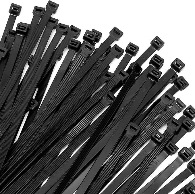 Black Zip Ties Assorted Sizes 4+6+8+10+12-Inch，600PCS Multi-Purpose Self-Locking Nylon Cable Tie,Wire Tie Perfect for Home,Garden Trellis,Office,Garage and Workshop.
