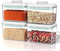 Cozey Daily Airtight Food Storage Container Pop Containers With Lids, Bpa Free for Spaghetti Cereal Flour Rice Kitchen Organizer (500ml / 0.5qt *4)