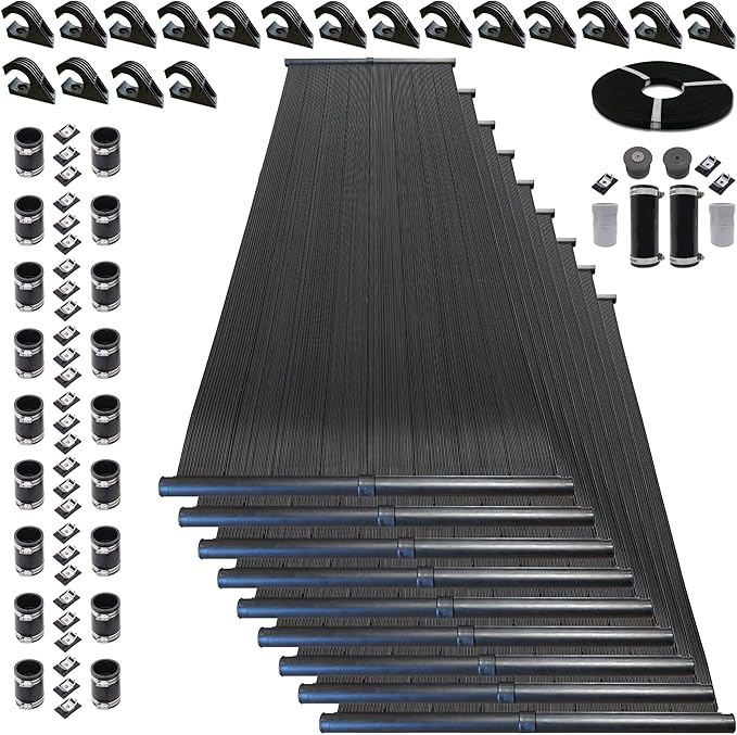 Highest Performing Design - DIY Solar Pool Heater Kit - 15-20 Year Life Expectancy (9-4x10 / 2" I.D. Header)