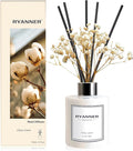 Reed Diffuser Set,5.1 fl oz Clean Linen Scent Diffuser with Sticks Home Fragrance Reed Diffuser with Essential Oil for Bathroom Shelf Decor&Air Freshener,Home Bathroom Office Decor & Gifts