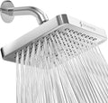 SparkPod Shower Head - High Pressure Rain - Premium Quality Luxury Design - 1-Min Install - Easy Clean Adjustable Replacement for Your Bathroom Shower Heads (Luxury Polished Chrome, 6 Inch Square)
