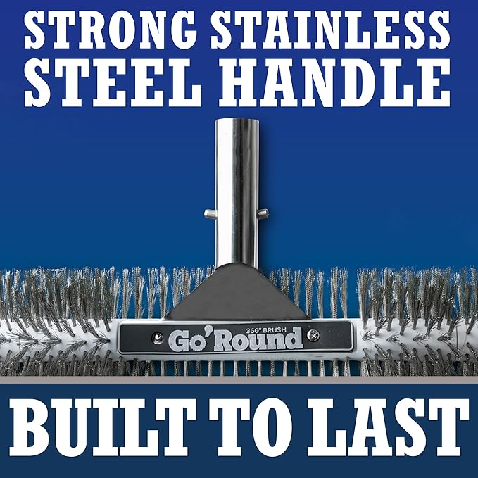 GoRound 360 Stainless Steel Pool Brush 18 inches