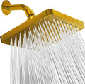 SparkPod Shower Head - High Pressure Rain - Premium Quality Luxury Design - 1-Min Install - Easy Clean Adjustable Replacement for Your Bathroom Shower Heads (Egyptian Gold, 8 Inch Square)