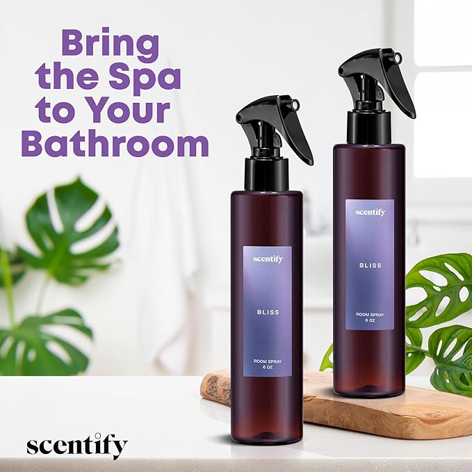 Scentify Bliss Odor Neutralizing Room Spray – Luxury Eucalyptus & Bergamot Fragrance, Instant Odor Eliminator for Home, Office & Car – 6oz