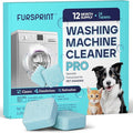 Fursprint Washing Machine Cleaner Tablets - 24 Pack for a 12 Month Supply. Formulated for Pet Owners. Compatible with HE, Top & Front Load. Easily Removes Residue, Grime. Value Brand by Uproot Clean