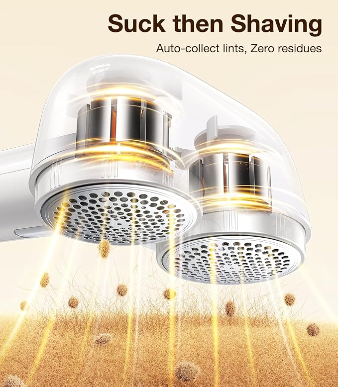 DesertWest Fabric Shaver, 2025 Flagship 3000mah Rechargable Lint Remover, Lint Shavers to Remove Pilling, 3-Speed Sweater Shaver, Large Electric Shaver for Clothes Couch Furniture