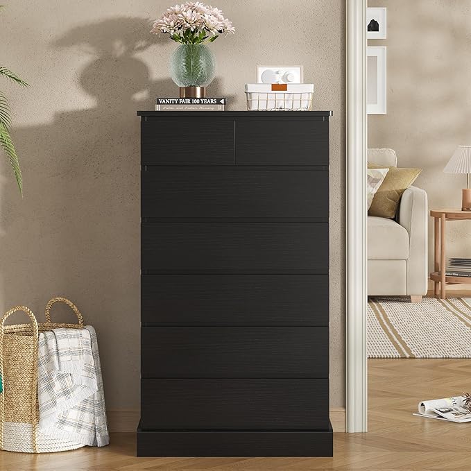 Hasuit Tall Dresser with 7 Drawers for Bedroom, 51.8'' High Chest of Drawers Storage Organizer for Closet, Modern Taller Clothes Storage Tower with Ample Storage Space