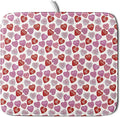 Valentine’s Day Dish Drying Mat for Kitchen Counter 18x16 Inch Pink Love Drying Mat with Absorbent Reversible Microfiber Holiday Dish Drainer Mats Rack Pad for Coffee Countertop Protector