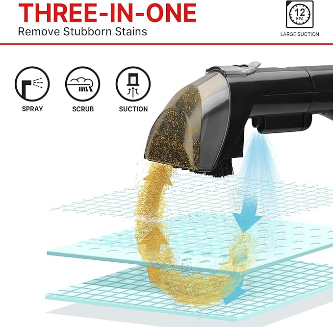 Shop-Vac Portable Carpet and Upholstery Cleaner Machine, Powerful Spot Cleaner for Pet Stains, Sofa, Rug, Mattress, Curtain and Window, Lightweight with One Cleaner Solutions