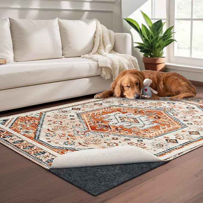 100% Waterproof Rug pad, 2x6 ft Area Rug Non-Slip Rug Pads, Carpet Pads for All Floors and finishes, Felt pad for Hardwood Floors, Keep Carpets in Place Soft and Secure