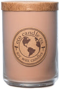 Eco Candle Co. Recycled Candle, Precious Woods, 26 oz. - Scents of Smoked Wood, Nutmeg, Musk, & Ylang - 100% Soy Wax, No Lead, Kraft Paper Label & Lid, Hand Poured, Made from Midwest Grown Soybeans