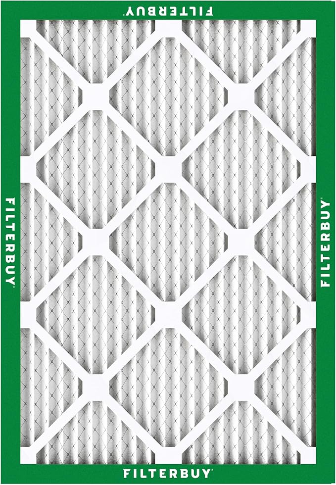 Filterbuy 18x20x1 Air Filter MERV 8 Essential Dust & Allergy Defense (6-Pack), Electrostatic Pleated HVAC AC Furnace Filters Replacement, Made in USA (Actual Size: 17.50 x 19.50 x 0.75)