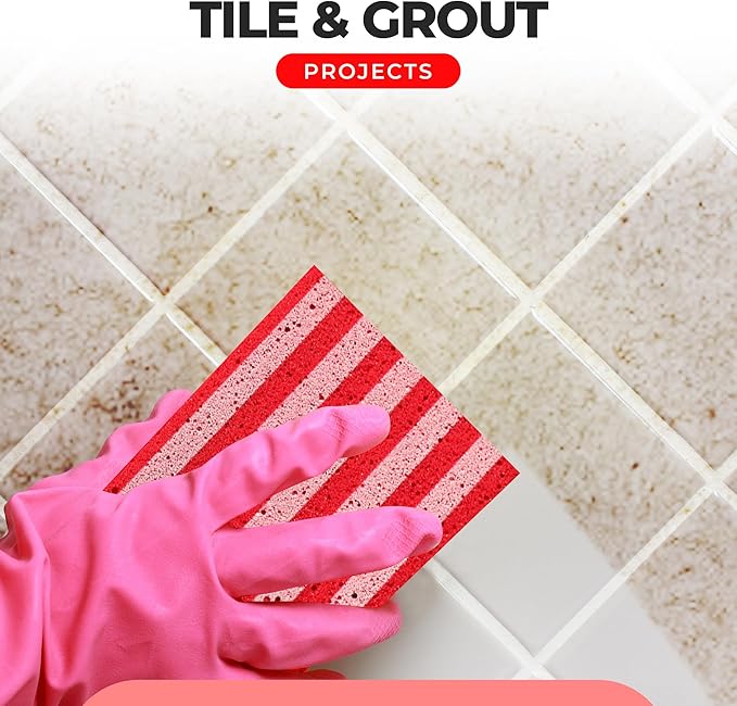 Multi-Purpose Sponges for Cleaning - USA Sponge 10 Pack, Large Sponges for Car Washing, Tile & Grout, Bulk Pack Sponge
