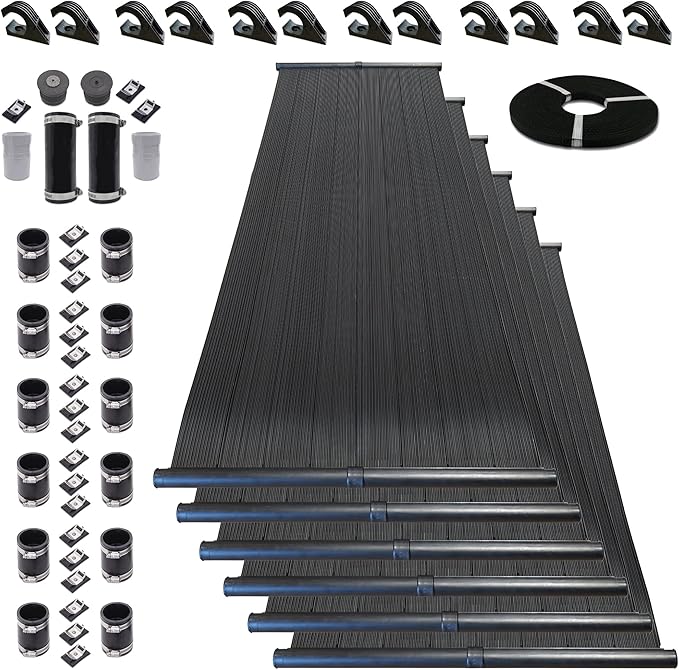Highest Performing Design - DIY Solar Pool Heater Kit - 15-20 Year Life Expectancy (6-4x8 / 1.5" I.D. Header)