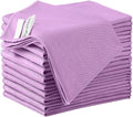 Puomue 10 Pack Microfiber Glass Cleaning Cloth, 10.8 Inch X 13.8 Inch, Lint Free Quickly Clean Windows, Mirrors, Glasses, Phone Screens, Camera Lenses, Pink