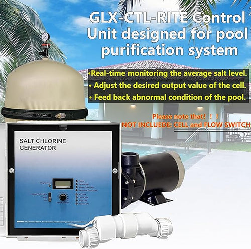 2026 New 𝑼𝒑𝒈𝒓𝒂𝒅𝒆 GLX-CTL-RITE Control Unit Replacement for Hayward AQR Goldline Aqua Rite Electronic Salt Chlorine Generator,Compatible with T-Cell-3,-Cell-9 and T-CELL-15 Cell