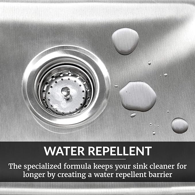 HOPE'S Perfect Sink 8.5 oz Sink Cleaner and Polish, Restorative, Water-Repellant Formula, Stain Remover, Good for Stainless Steel, Cast Iron, Porcelain, Corian, Composite, 12 Pack
