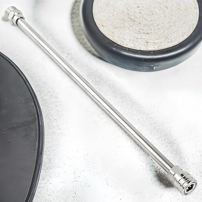 Raincovo Pressure Washer Extension Wand, Stainless Steel Lance 1/4 Inch Quick Connect to M22, Extension Wand Replacement for Power Washer, 17 Inch