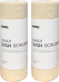 Jumuk Supplies Daily Dish Scrubber Sheet Non-Scratch Household Disposable Cleaning Sponges | Recyclable, Eco-Friendly & Perfect for Kitchen, Home Cleaning and Outdoor Use (2, Beige)