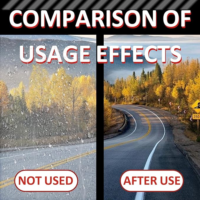Mecarsee Glass Coating Spray for Car Windshield - Long-Lasting Hydrophobic Protection, Prevent Fogging, UV Shield - Improves Visibility in Rain & Snow - Easy to Apply