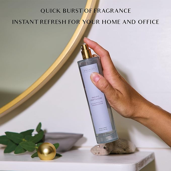 Benevolence LA Pacific Driftwood Gift Box | Candle, Room Spray & Reed Diffuser | Eucalyptus, Fig & Sandalwood | Coastal Home Fragrance | Ready for Gifting | Gift Set for Women
