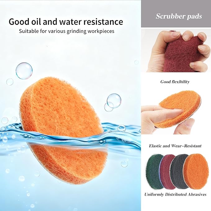 3 Inch Car Headlight Restoration Kit, 75MM Headlight Polishing Kit, Headlight Cleaning Kit with Hook & Loop Sanding Disc Grit 320-3000 Scouring Pad Polishing Pad Soft Interface Pad for Drill--41PCS