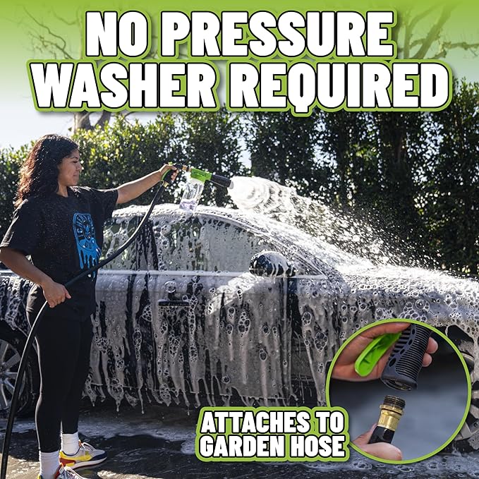 Chemical Guys TORQ Foam Blaster 6-Foaming Car Wash Attachment,Easy to Use,Sprays Thick Suds for Safe Washing Trucks,SUVs,Motorcycles, Vs& Other Vehicles -Works with Standard Garden Hose(Pack of 6)