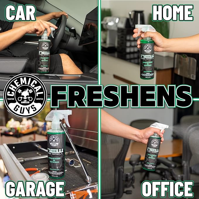Chemical Guys Keep Your Car New Kit, Ideal for Cleaning and Detailing. Includes New Car Scented VRP, Total Interior, Air Freshener, and 3 Detailing Towels - 6 Piece Kit