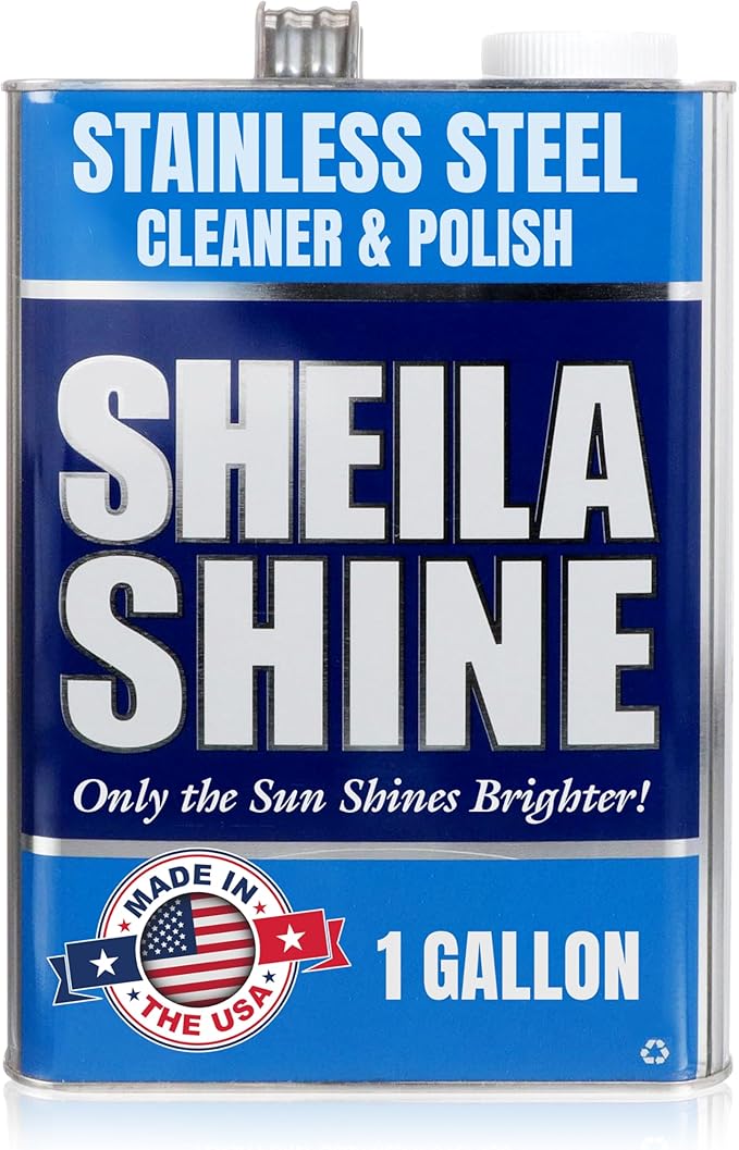 Sheila Shine Stainless Steel Cleaner and Polish (1 Gallon) – Cleans, Polishes & Protects Kitchen Appliances, Refrigerators, Sinks, Ovens & Grills – Stainless Steel Polish and Cleaner