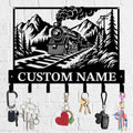 Personalized Train Metal Keys Hooks,Custom Name Metal Train Keys Hooks,Black Metal Train Wall Home Storage Decorative Keys Hooks,Key Holder Hooks for Wall (Style I)