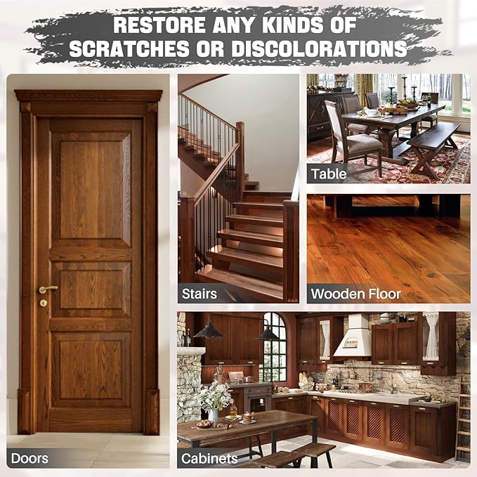 Xmnamc Wood Filler Sticks, Set of 21 Wood Floor Scratch Repair Kit, Wax Sticks for Furniture Markers Repair Any Scratches, Scuffs, Cracks and Nail Holes on Furniture, Floors, Doors, Cabinets, Tables