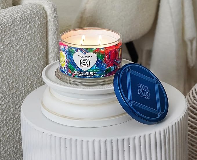 HomeWorx by SLATKIN + CO. Candle- Chocolate Chip Banana Pancakes, 18 oz. Premium Scented Candle - 30-55 Hours Burn Time
