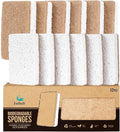 Isshah Plant-Based Kitchen Sponges - FSC Certified and PETA Approved, Natural, Eco-Friendly, Biodegradable Sisal Hemp Sponges for Dishes, Cleaning Sponge for Kitchen, Bathroom, Household - 12 Count