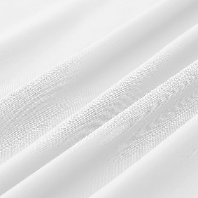Modern Threads Soft Microfiber Solid Sheets - Luxurious Microfiber Bed Sheets - Includes Flat Sheet, Fitted Sheet with Deep Pockets, & Pillowcases White Full