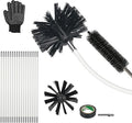 AOGYikang 21FT Chimney Brush Kit, Multi-Purpose Dryer Vent Cleaning Brush Kit with 4" Brush Head, Professional Lint Cleaning Accessories for Chimneys, Ducts, Dryers, Crevices