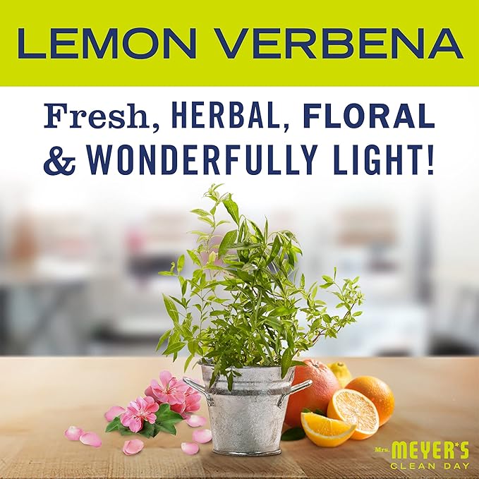 MRS. MEYER'S CLEAN DAY Lemon Verbena Air Freshener Spray for Bathrooms, Aromatherapeutic Homekeeping with Essential Oils, Non-Aerosol, Garden-Inspired Scent, 8 fl oz (Pack of 1)