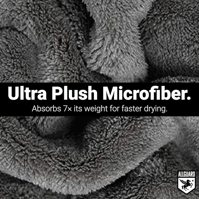 AllGuard Platinum Microfiber Towels for Cars Extra Large Towel Set of 2 Drying Towels with Maximum Absorbency, Scratch Free Wash Towels for Detailing, Microfiber Cleaning Cloth Towel Kit
