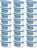 Ksend Moisture Absorbers, 24 Pack, Compact Dehumidifier for Closet, Efficient Humidity Absorber Boxes, Moisture Absorber for Closet, Odor Eliminator with Fragrance Free, Blue, 6.4oz, 300ml