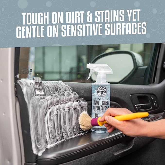 Chemical Guys Car Interior Detailing Kit - VRP Protectant, Nonsense Cleaner, Streak Free Glass Cleaner, 3 Detailing Brushes, 3 Towels, 2 Applicators, 9-Items