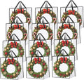 12 Pack 95L Wreath Storage Bags, 26 Inch Wreath Storage Container for 24 to 30 Inch Artificial Garland, Holiday Decoration Organizer for College Carrying Bedding Toys Organizer