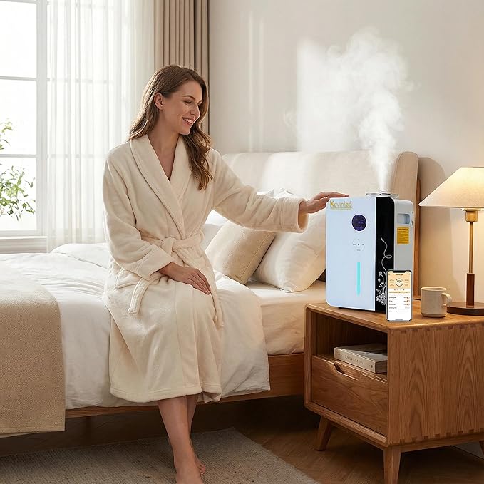 Kevinleo Scent Diffuser Machine WiFi Control for 7,500 Sq.Ft Large Spaces, 800ml Aromatherapy Nebulizing Waterless Diffuser Lasting-Long Fragrane,Essential Oils Diffuser HVAC for Office, Hotels