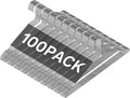 Jiang&Rong 100 Pack Metal Wire Hangers with Non Slip Notch - 16 Inch Slim Space Saving Coat Hangers for Dry Cleaners & Home - 12 Gauge Ultra Thin Clothing Hangers, Bulk Pack (100, Silver)
