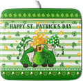 Shamrock Gnome Dish Drying Mat Coin Clover Dishes Fast Dry Mat 16x18 inch Absorbent Microfiber Dishware Drainer Pad for Kitchen Counter Sink