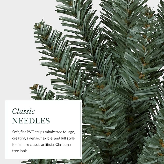 Balsam Hill 7.5 ft Unlit Classic Blue Spruce - Artificial Christmas Tree with 2,960+ Tips, Premium Stand & Easy Assembly for Indoor Holiday Decorating