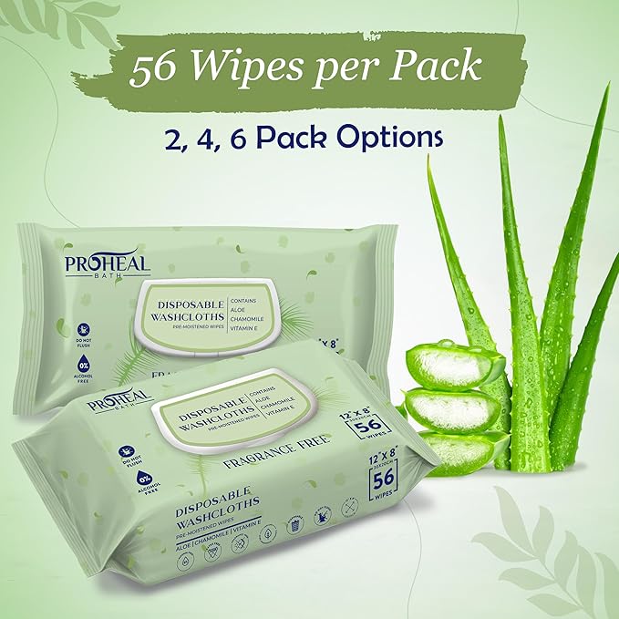 X Large Wet Wipes for Adults - 4 Packs of 56 [224 Count] Disposable Incontinence Wipes, 12" x 8" Adult Wipes for Elderly - Personal Body Wipes for Women and Men, Pre Moistened Adult Washcloths