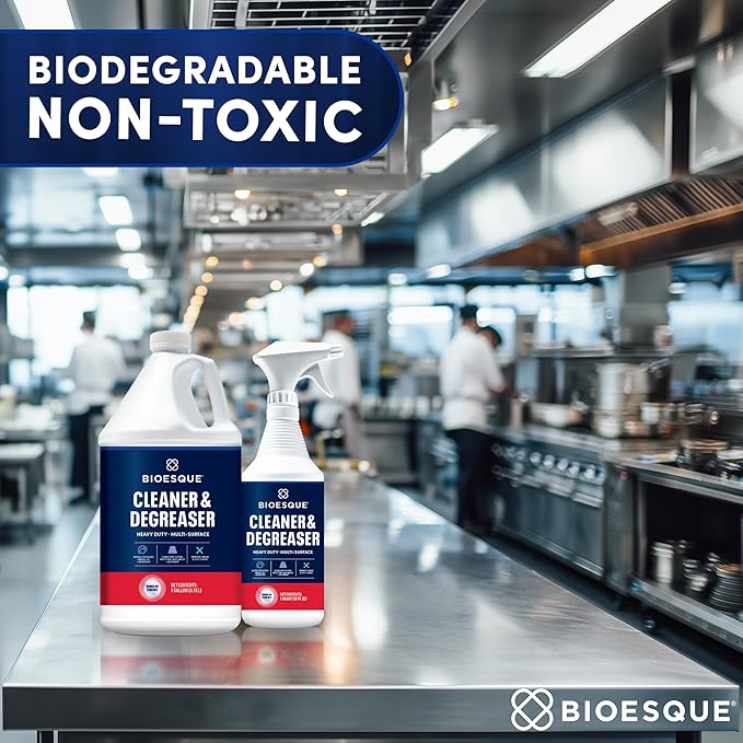 Bioesque Heavy Duty Multi-Surface Cleaner & Degreaser Concentrated Professional Formula, 55 Gallon (Pack of 1)