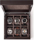 TAWBURY Wooden Watch Box for Men – 6 Watch Box Wood | Wooden Mens Watch Box Rustic | 6 Watch Case for Women & Men | Watch Collection Box for Men | Wrist Watch Storage Case for Men Wood