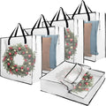5 PCS Wreath Storage Container - 25 inch Christmas Wreath Storage Bag for Holiday Decorations, Container for Home Storage Durable Polyester with Handles