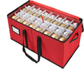 Sattiyrch Christmas Ornament Storage Box,8 Trays with Customizable Dividers,Canvas,Dust-Proof, Collapsible,Portable with Dual Handles,Holds Up to 128 x 2.36 Ornaments